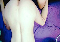 skinny fitness wife bends over for homemade anal pounding in pov couple scene