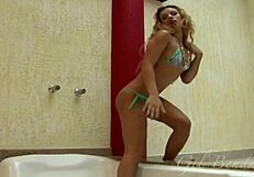 Blonde Latina Feels Intense Wet Pleasure