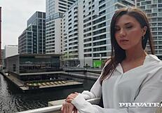 Aacedcum in pussy of a hot brunette