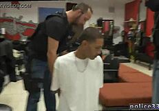 Gay handcuffed: Leather cops having sex with Gay Black men and White boys