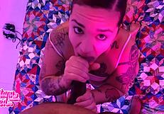 Fucking my roommate's girlfriend Santana Red's big tits and ass