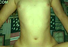 18 year old redhead's wet shaved pussy begs for rough pov wake-up