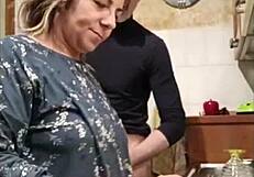 Spooning the dishes with my wife before she sucks and fucks me