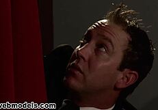 dani jensen and gemma massey indulge in kinky stockings blowjob bent over pussy milf cowgirl riding redhead cock