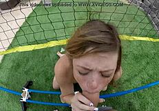 Pounding Sporty Badminton Babe Mia Collins Hard