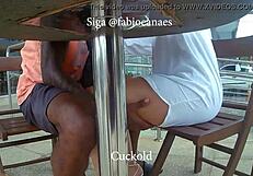 i watch my timid hotwife with big black cock in cafe