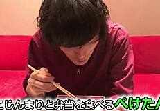 just a guy enjoying some meat