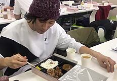 just a guy enjoying some meat