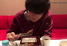 just a guy enjoying some meat