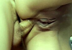 Latina amateur with tattoo and small tits gets anal doggystyle blowjob and cum