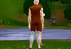 Virgin pussy gets old balls in s3d ep 11!