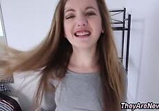 Teen 18+ Sucks Cock Before Bent Over POV Fuck