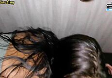 hunting for dick in the cabins with these amateurs