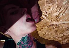 hard cock receives attention during massage session