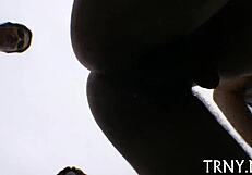 Transsexual feels intense hardcore pounding