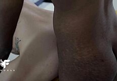 SUBMISSIVE SLUT TIED UP FOR RAW ANAL POUNDING - MR PHILO & ZACH ANGELS. TATTOOED BODY BOUND IN HOMEMADE BDSM SESSION.