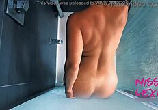 Milf Teases Her Wet Pussy In Shower