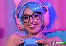 Game night turns into blowjob reality with leana lovings krissy knight nicky rebel