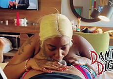 sugga baddie and salley cakez take turns deepthroating dante