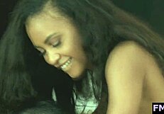 Ebony Beauty Rides Cock Hard After Massage!