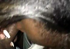 Sloppy blowjob on big black cock