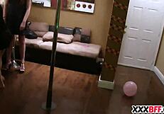 Bisexual teens get hardcore fucking with monster cocks at bachelorette party