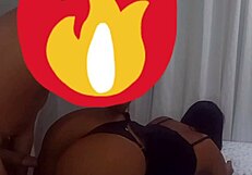 Tried pushing ass, brunette disliked