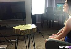 Inside a steamy backstage shoot with Veronica Valentine. Her oiled body shines under lights.