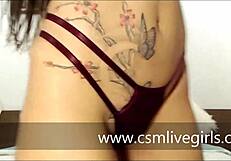 Sarithabrown webcam model performs ass show with masturbation and squirting