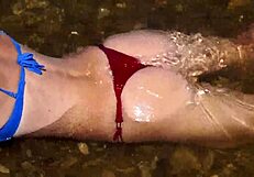 Mature Woman in Bikini at Beach