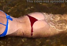 Mature Woman in Bikini at Beach