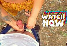 Public pickup leads to outdoor encounter with milf