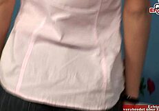 petite blonde teen with tiny tits gets facial