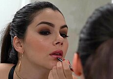 Busty Evan Rochelle rides deep in anal cowgirl with corset and lingerie!