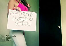 teen in yoga pants dancing on webcam