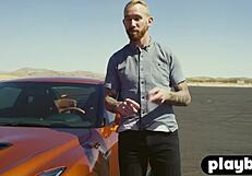 Perfect tits model Abby strips naked after teasing in sexy lingerie