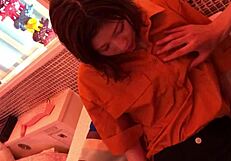 Asian babe in homemade sex with cumshots