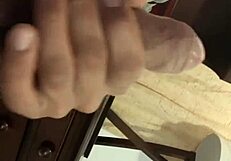 homemade solo session with cumshot