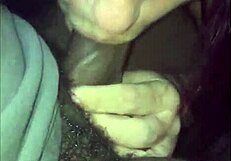 Real wife swallowing on a big black cock