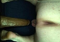 using dildo in doggy style position