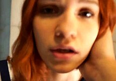 hot amateur college student plays game with cock and pussy