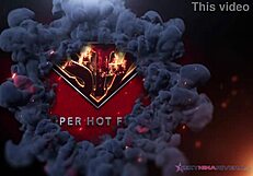 Nina Rivera deepthroats passionately under the christmas tree, swallowing every drop with her natural tits