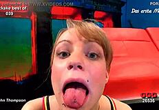 Watch this blowbang end in a massive bukkake?