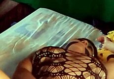 Horny asian milf masturbates