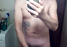 wanking my stiff rod 😏