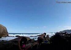 Ines Ventura and Joy Cardozo Share Steamy Outdoor Orgy on Galheta Beach