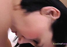 Brunette Bitch Receives Blowjob Before Bent Over Doggystyle Fucking