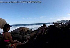 Ines Ventura and Joy Cardozo Share Steamy Outdoor Orgy on Galheta Beach