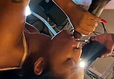 Ebony Facial with Monster Cock Cumshot