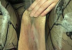 Is Her Hairy Pussy Wet From Shower Jet Or Fetish?